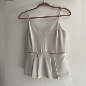 Gray Dynamite tank with zipper detail size small